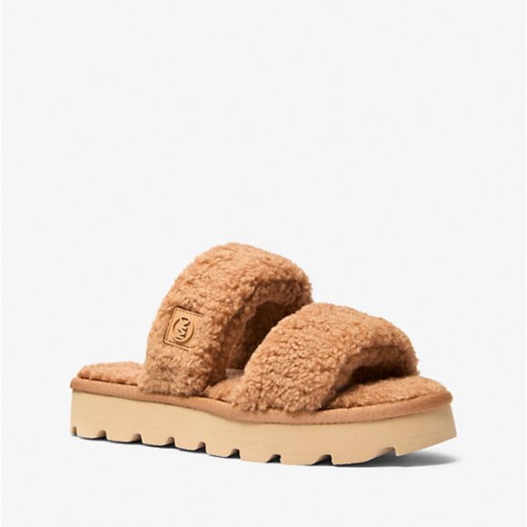 MICHAEL Michael Kors Winnie Faux Shearling Slide Sandal Slippers - Picture 1 of 3
